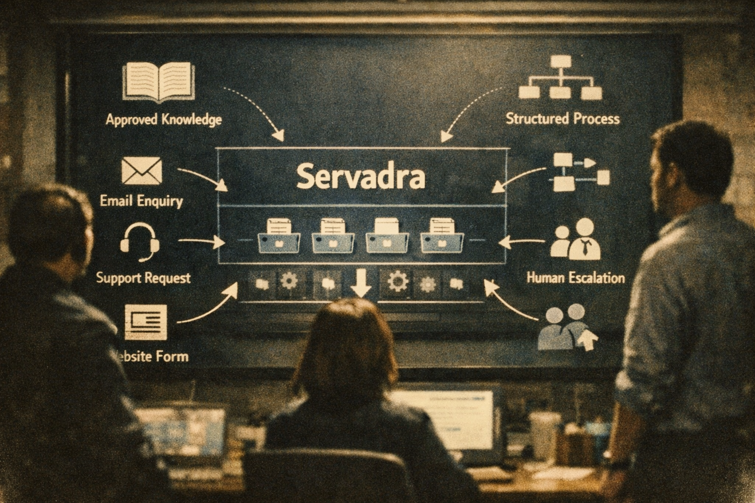 How Servadra fits into customer enquiry handling
